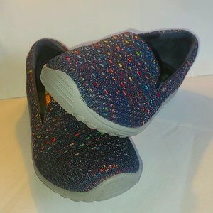 Skechers Women's Slip-On Loafer, Knitted Pattern, Multi-Color (Navy), Size 7.5